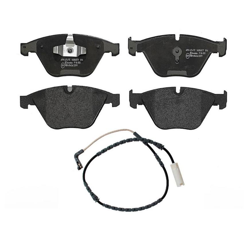 Brembo Brake Pad Set Kit – Front (Low-Met) (with Sensor)