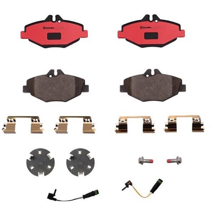 Mercedes Brakes Set Kit – Pads Front (Ceramic) (with Sensors) 004420872041 – Brembo 2372505KIT