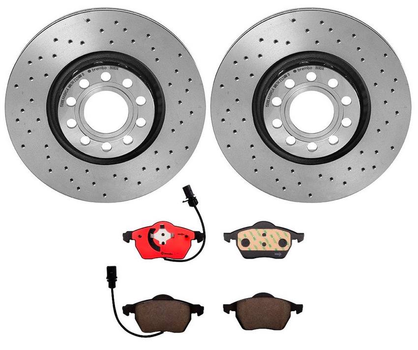 Audi Brake Kit – Pads and Rotors Front (312mm) (Xtra) (Ceramic) 8E0615301R – Brembo 2377251KIT