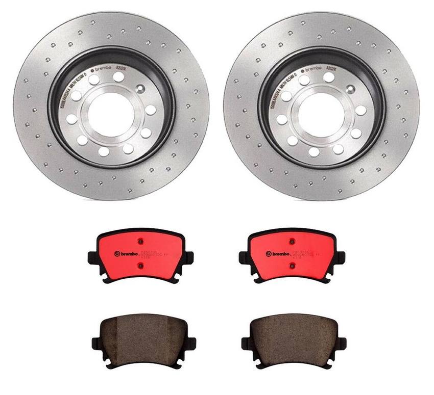 Brembo Brakes Kit – Pads and Rotors Rear (282mm) (Xtra) (Ceramic)