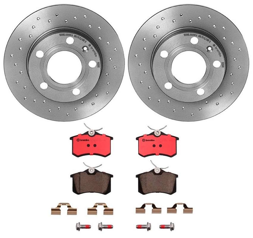 Audi Brembo Brake Kit – Pads and Rotors Rear (245mm) (Xtra) (Ceramic) 8E0698451L – Brembo 2377572KIT