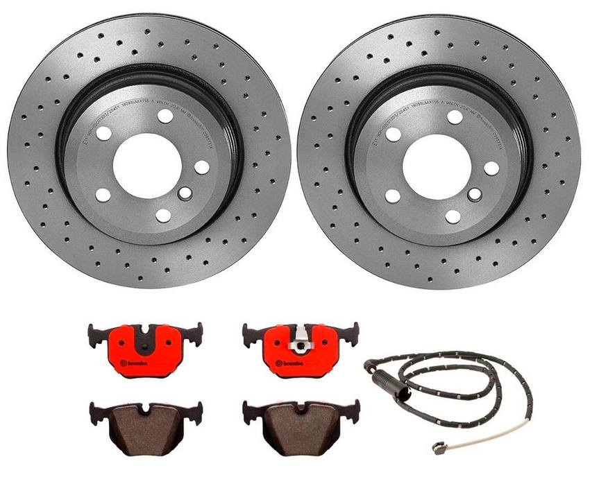 BMW Land Rover Brake Kit – Pads and Rotors Rear (320mm) (Xtra) (Ceramic) SFP500210 – Brembo 2439837KIT