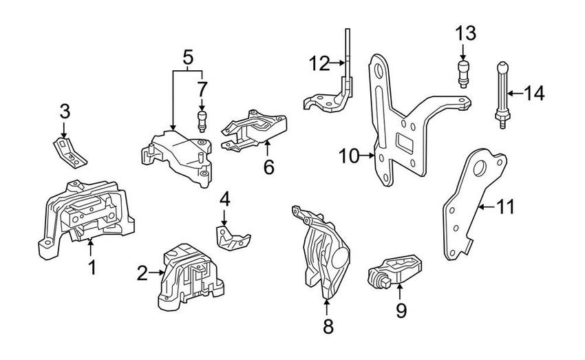 Mercedes Engine Mount – Passenger Right 2462402417