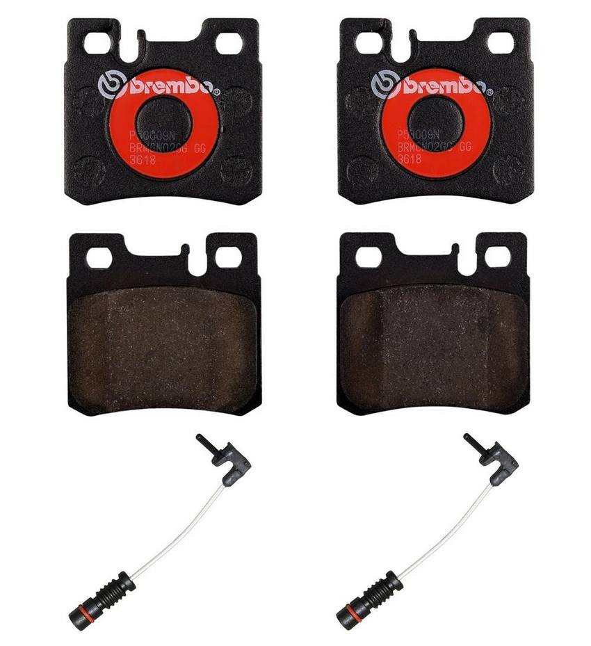 Mercedes Brakes Set Kit – Pads Rear (Ceramic) (with Sensors) 005420172041 – Brembo 2471642KIT