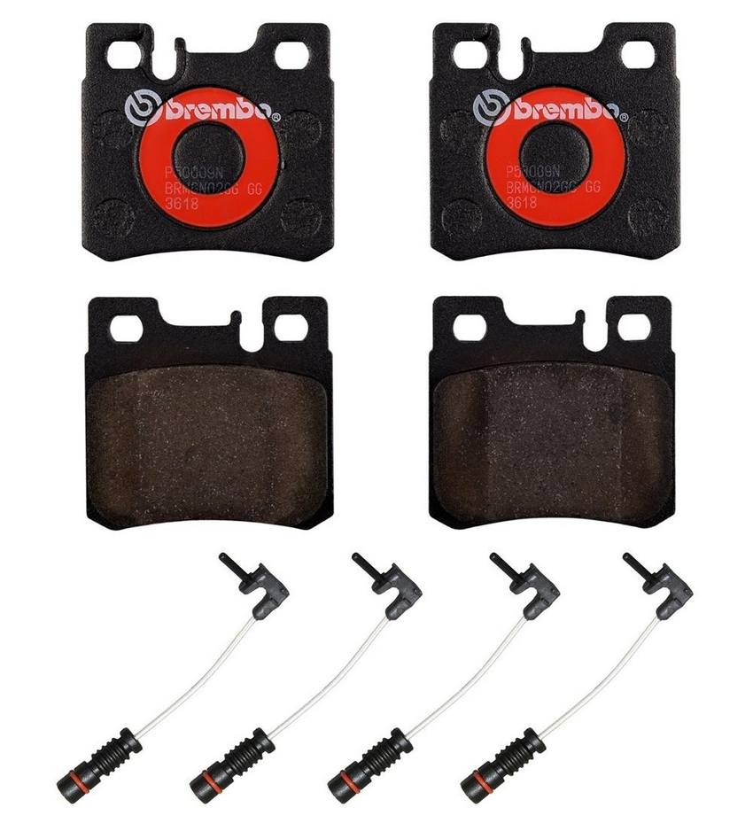 Mercedes Brakes Set Kit – Pads Rear (Ceramic) (with Sensors) 005420172041 – Brembo 2471649KIT