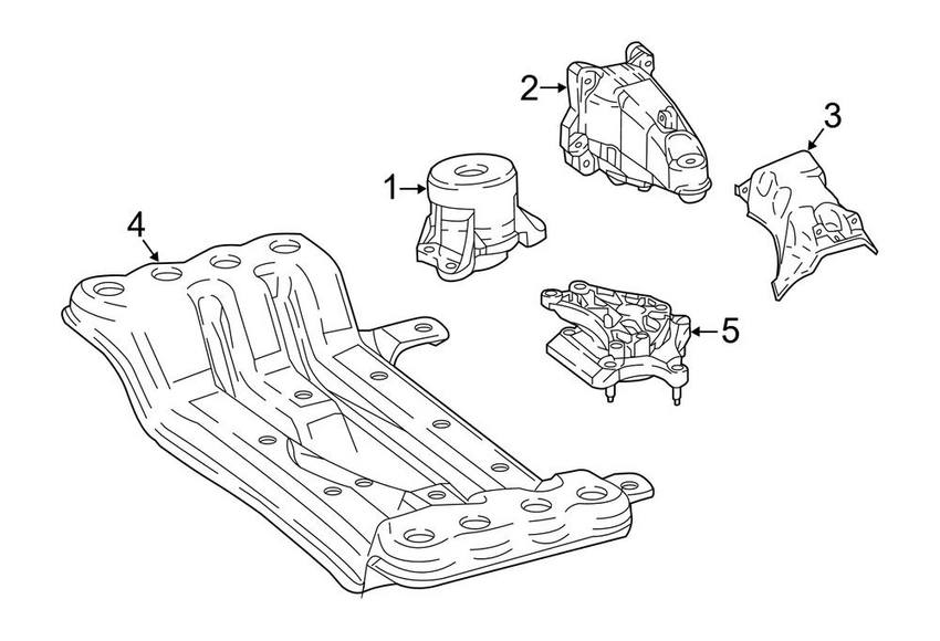 Mercedes Engine Mount – Passenger Right 253240090028