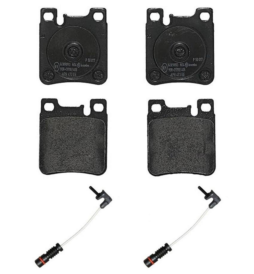 Mercedes Brakes Set Kit – Pads Rear (Low-Met) (with Sensors) 004420932041 – Brembo 2629402KIT