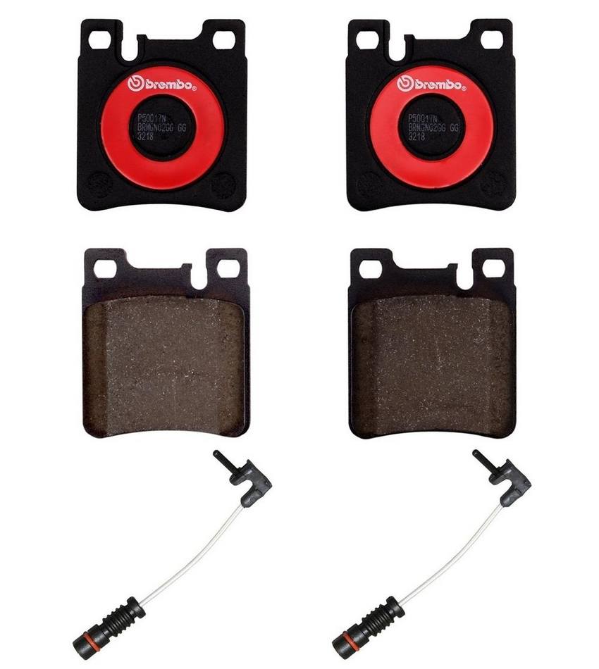 Mercedes Brakes Set Kit – Pads Rear (Ceramic) (with Sensors) 004420932041 – Brembo 2632962KIT