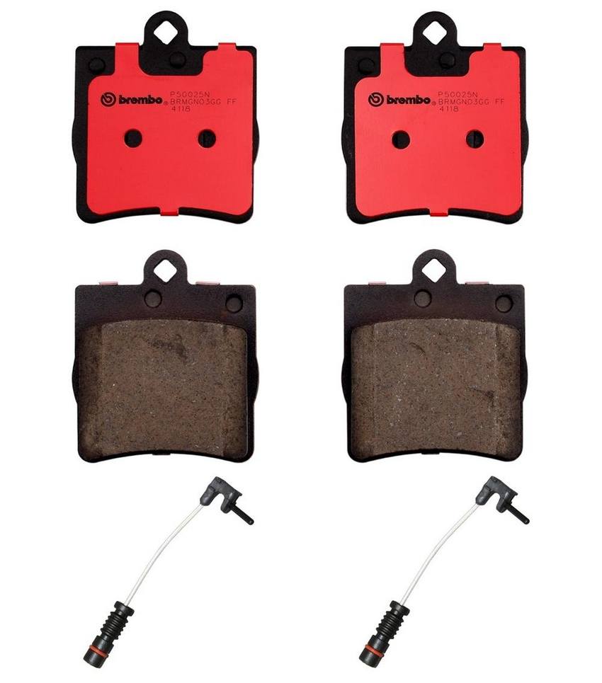 Mercedes Brakes Set Kit – Pads Rear (Ceramic) (with Sensors) 004420172041 – Brembo 2652634KIT