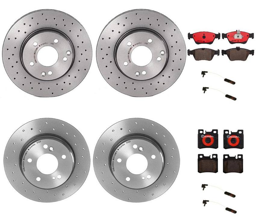 Brembo Brake Pads and Rotors Kit – Front and Rear (288mm/278mm) (Xtra) (Ceramic)