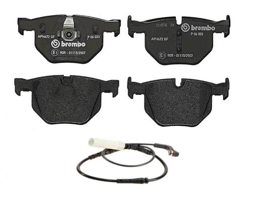 Brembo BMW Brakes Kit – Pads Rear (Low-Met) (with Sensor) 34216868497 – Brembo 2661760KIT