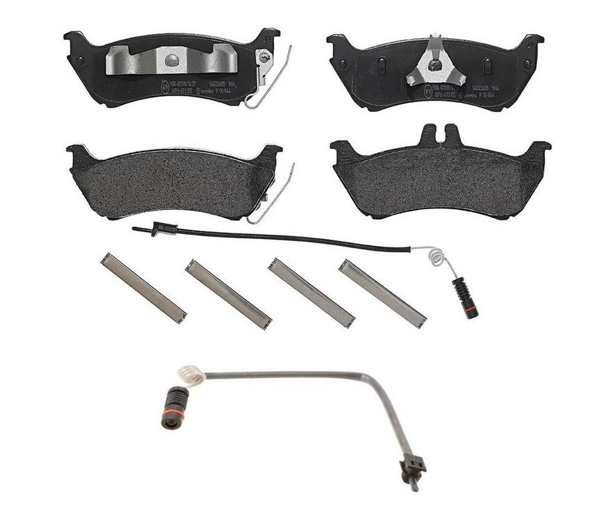 Mercedes Brakes Set Kit – Pads Rear (Low-Met) (with Sensor) 163420142041 – Brembo 2662333KIT