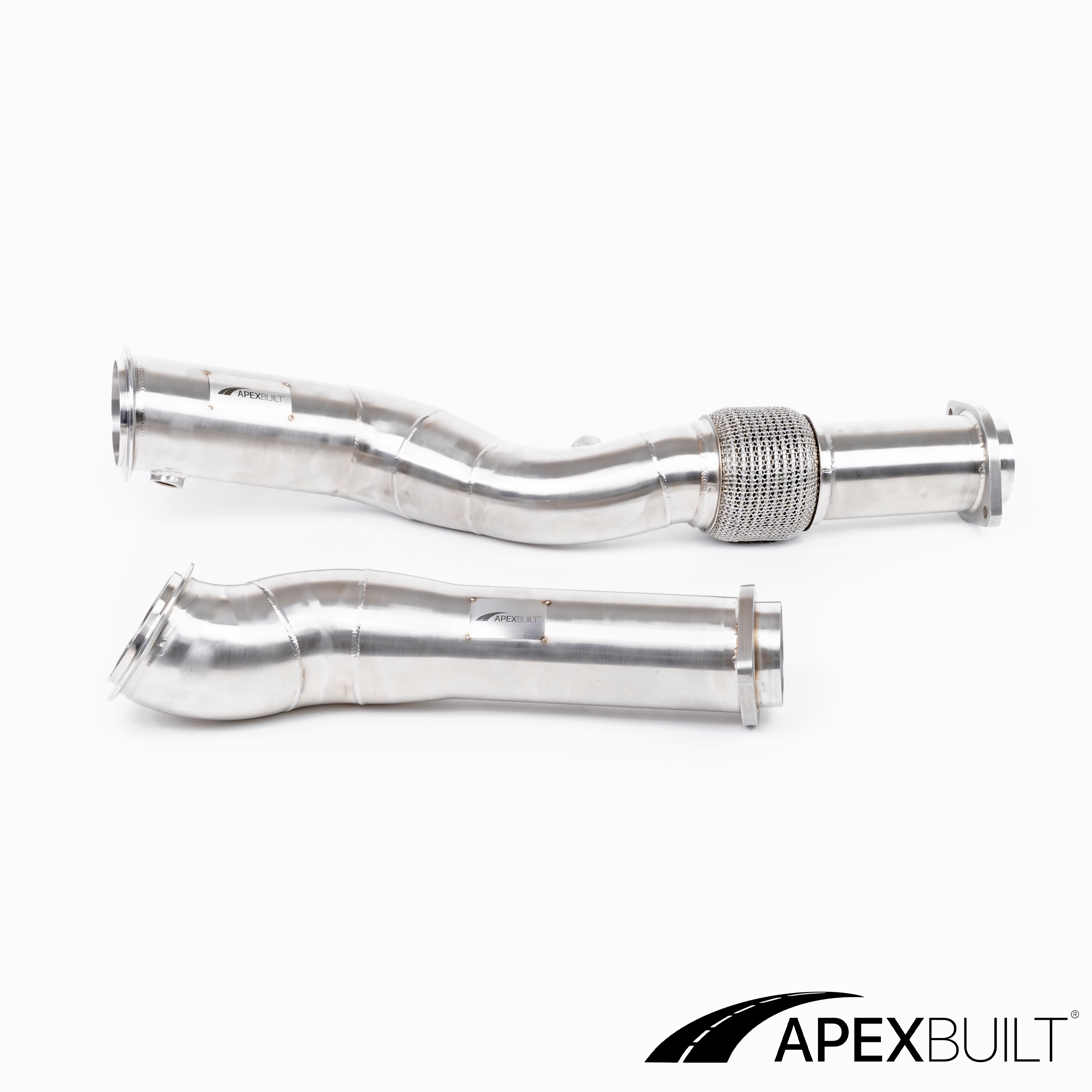 ApexBuilt® BMW G87 M2, G80 M3, & G82/G83 M4 Mini-Cat Downpipes (S58, 2021+)