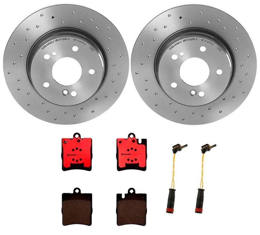 Mercedes Brembo Brakes Kit – Pads and Rotors Rear (290mm) (Xtra) (Ceramic) 210423101264 – Brembo 2706270KIT