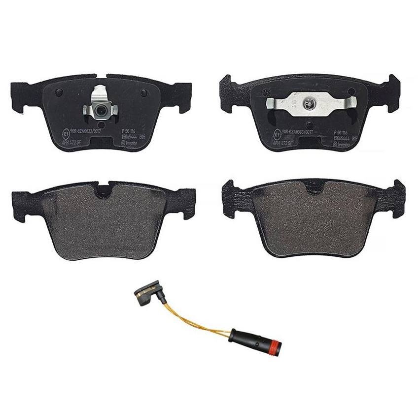 Mercedes Brakes Set Kit – Pads Rear (Low-Met) (with Sensor) 1645401017 – Brembo 2707337KIT