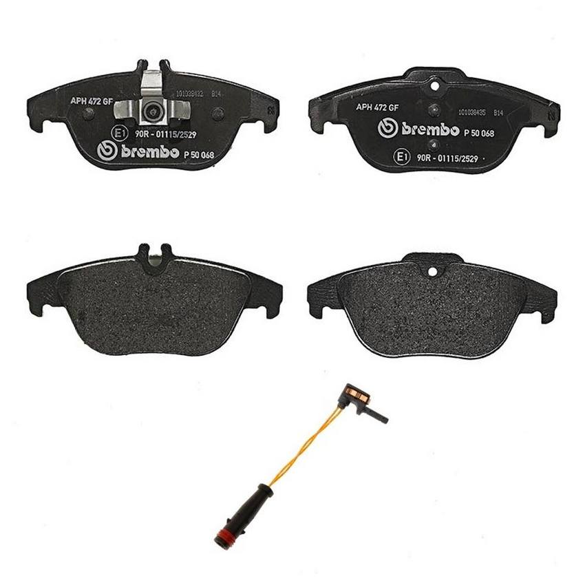 Mercedes Brakes Set Kit – Pads Rear (Low-Met) (with Sensor) 0074208520 – Brembo 2707340KIT