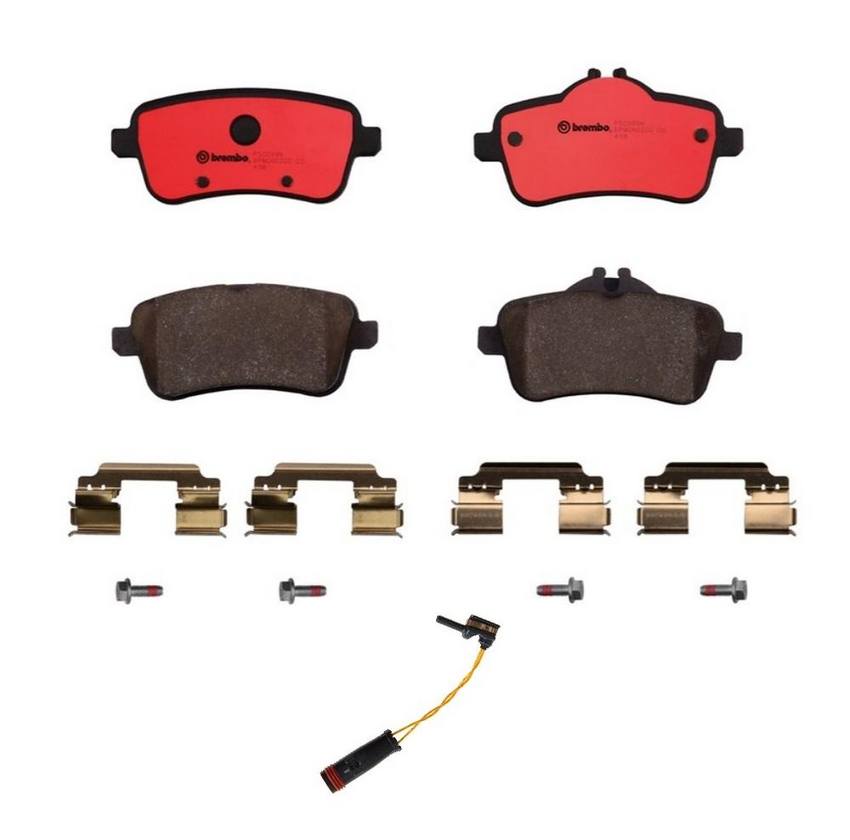 Mercedes Brakes Set Kit – Pads Rear (Ceramic) (with Sensor) 2115401717 – Brembo 2749771KIT