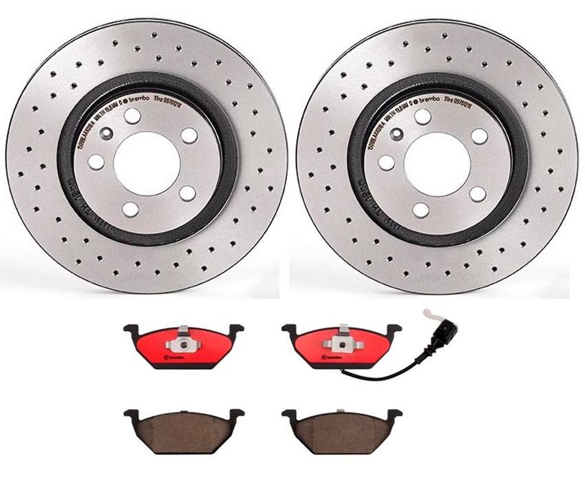 VW Brakes Kit – Brembo Pads and Rotors Front (280mm) (Xtra) (Ceramic) 1K0698151D – Brembo 2777414KIT