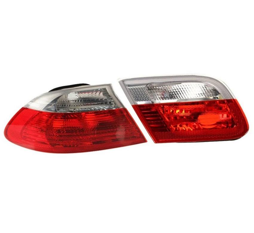 BMW Tail Light Set – Driver Side Inner and Outer (White Turn Signal) 63218384843 – ULO 2849421KIT