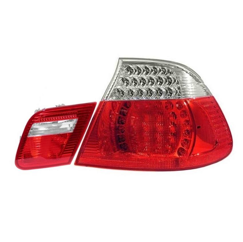 BMW Tail Light Set – Passenger Side – Inner and Outer (LED) (White Turn Signal) 63216937454 – ULO 2853305KIT