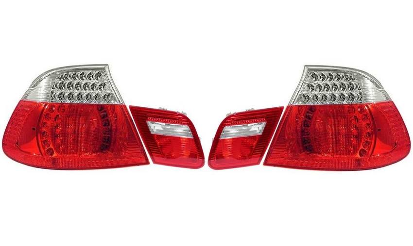 BMW Tail Light Kit – Driver and Passenger Side Inner and Outer (White Turn Signal) 63216937454 – ULO 2853314KIT