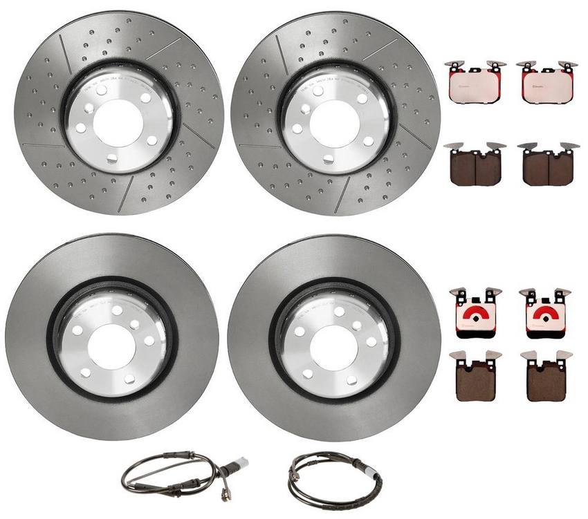 BMW Brembo Brake Kit – Pads &  Rotors Front and Rear (340mm/345mm) (Ceramic) 34356792292 – Brembo 2853589KIT