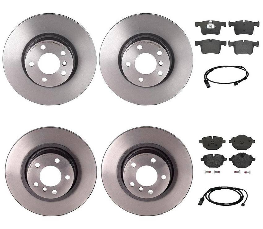 Brembo Brake Pads and Rotors Kit – Front and Rear (328mm/330mm) (Low-Met)