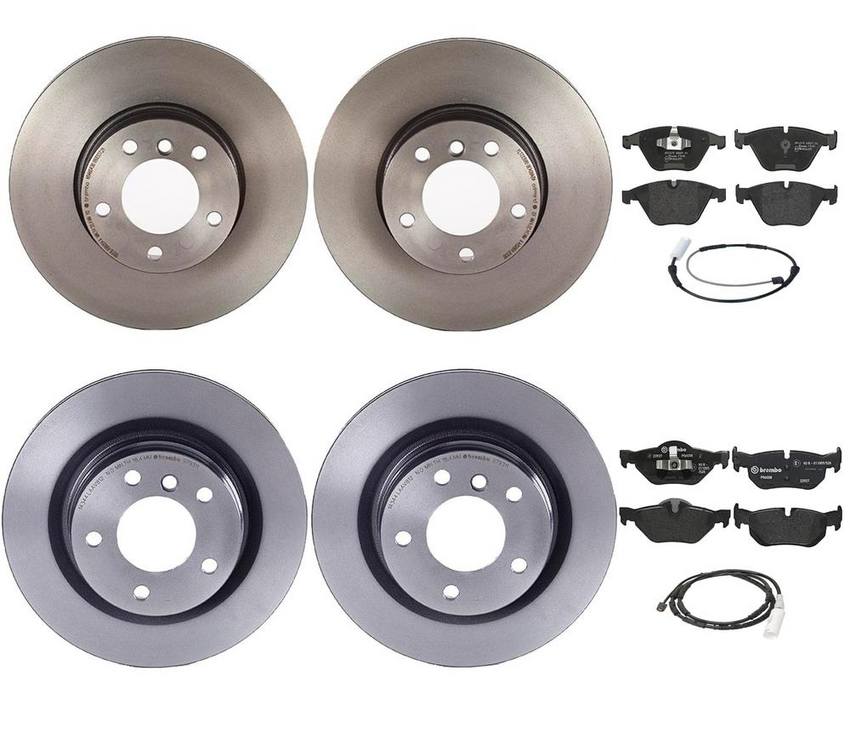 Brembo Brake Pads and Rotors Kit – Front and Rear (312mm/300mm) (Low-Met)