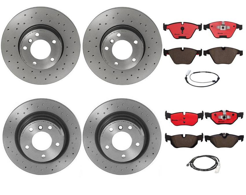 Brembo Brake Pads and Rotors Kit – Front and Rear (312mm/300mm) (Xtra) (Ceramic)