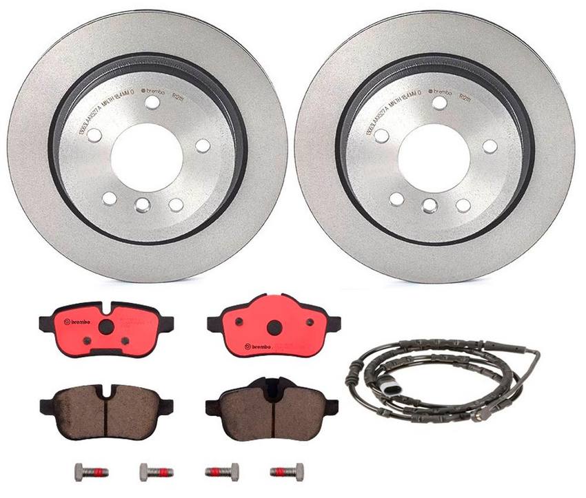 BMW Brembo Brake Kit – Pads and Rotors Rear (300mm) (Ceramic) 34356792566 – Brembo 2858208KIT