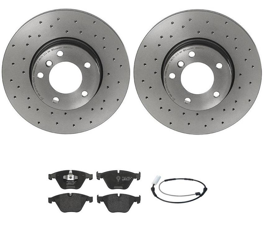 Brembo Brake Pads and Rotors Kit – Front (312mm) (Xtra) (Low-Met)