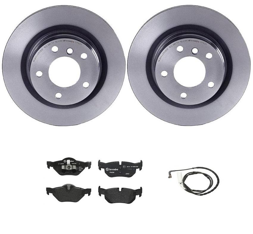 BMW Brembo Brake Kit – Pads and Rotors Rear (300mm) (Low-Met) 34356789445 – Brembo 2858321KIT