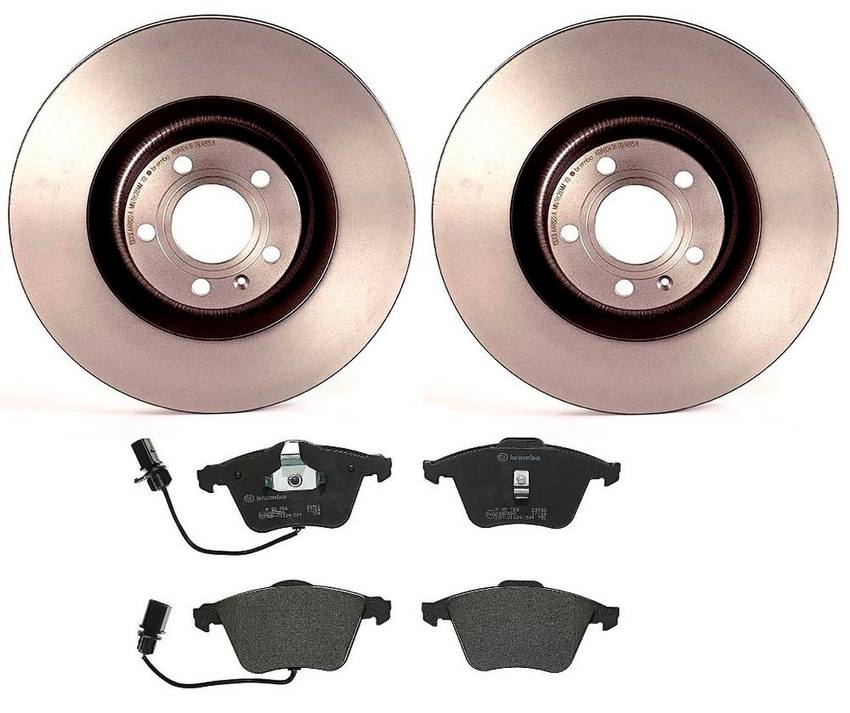 Audi Brake Kit – Pads and Rotors Front (345mm) (Low-Met) 8E0698151G – Brembo 2858345KIT