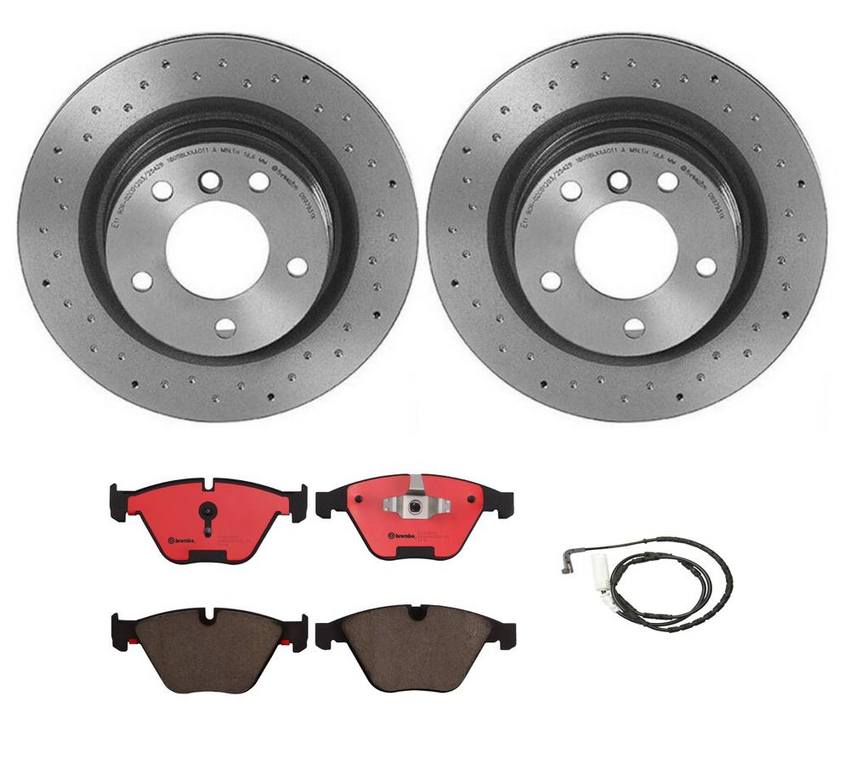 BMW Brembo Brake Kit – Pads and Rotors Rear (300mm) (Xtra) (Ceramic) 34356789445 – Brembo 2858349KIT