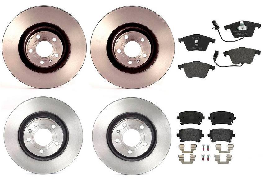 Brembo Brake Pads and Rotors Kit – Front and Rear (345mm/300mm) (Low-Met)