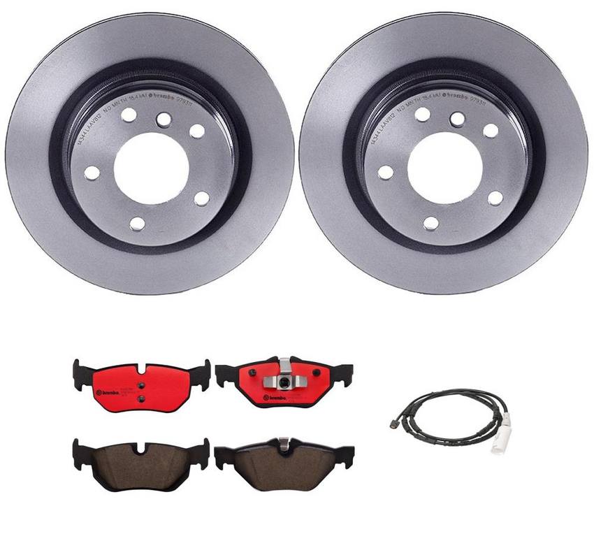 BMW Brembo Brake Kit – Pads and Rotors Rear (300mm) (Ceramic) 34356792564 – Brembo 2858412KIT