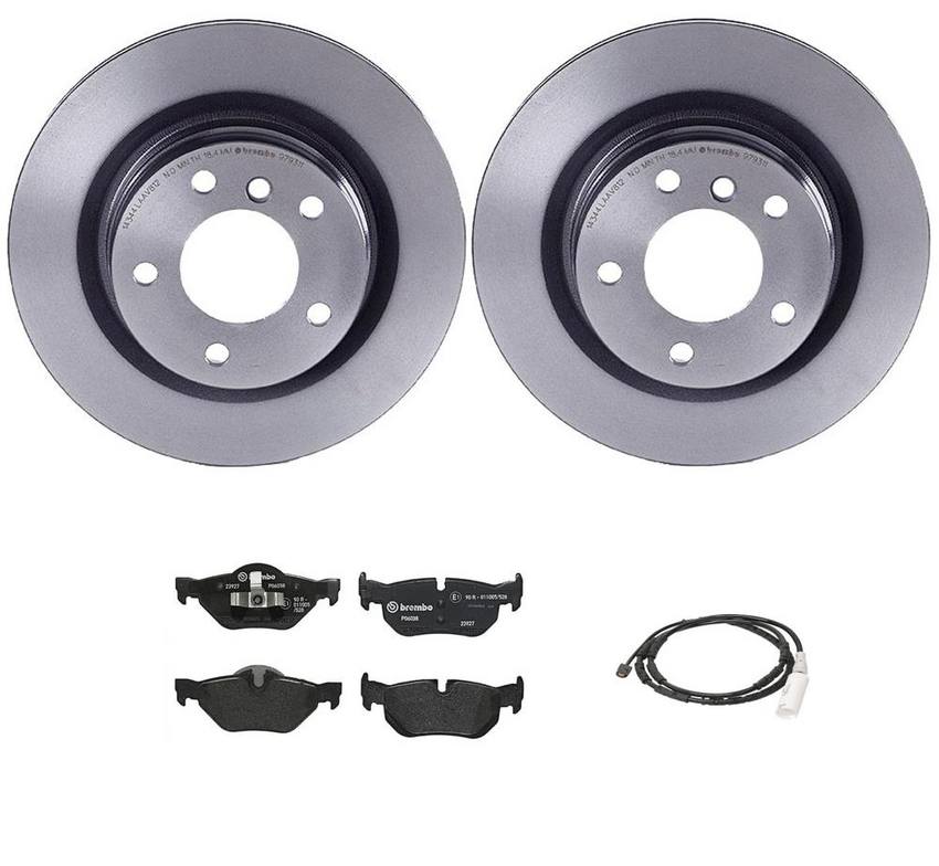 BMW Brembo Brake Kit – Pads and Rotors Rear (300mm) (Low-Met) 34356792564 – Brembo 2858444KIT