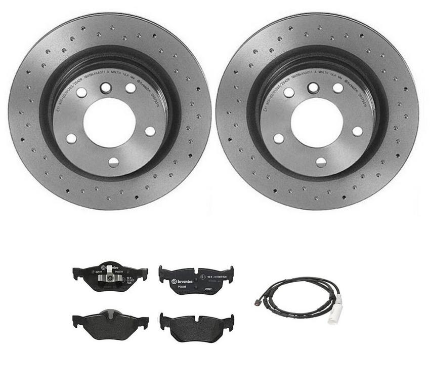 BMW Brembo Brake Kit – Pads and Rotors Rear (300mm) (Xtra) (Low-Met) 34356792564 – Brembo 2858475KIT