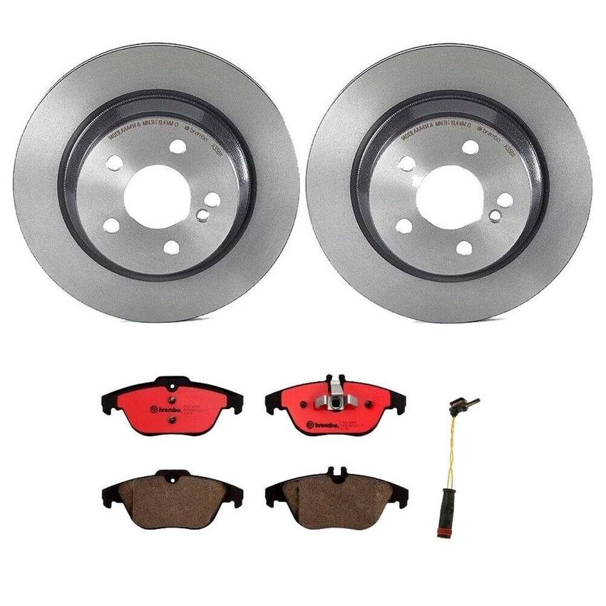 Mercedes Brembo Brakes Kit – Pads and Rotors Rear (300mm) (Low-Met) 000423091207 – Brembo 2858581KIT