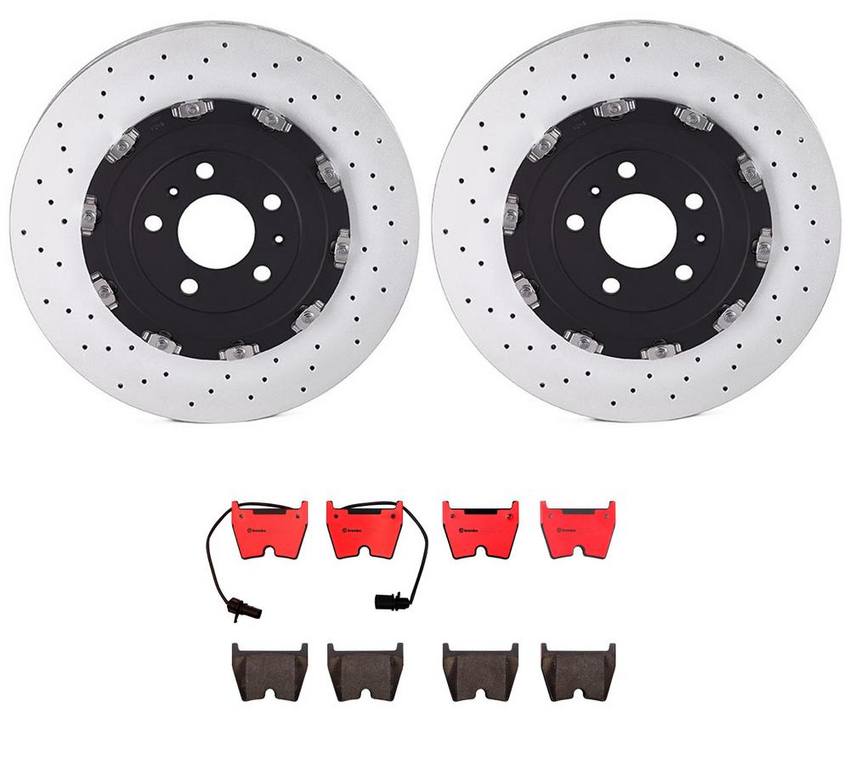 Audi Brake Kit – Pads and Rotors Front (365mm) (Ceramic) 8E0615301AB – Brembo 2858772KIT