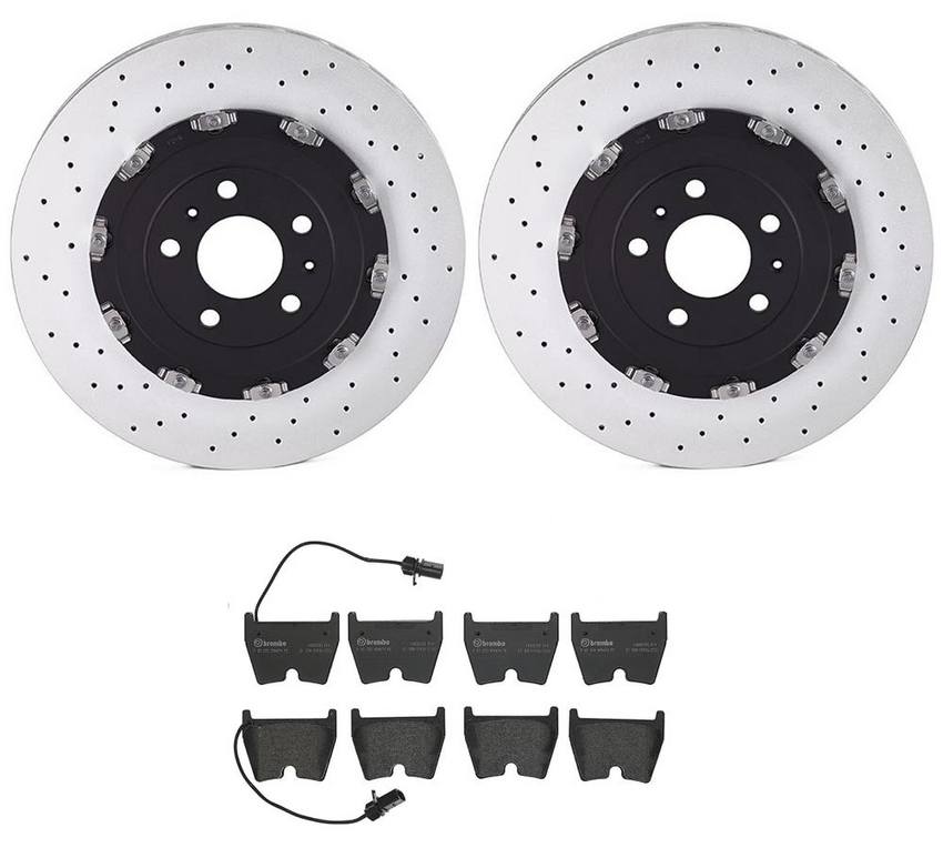 Brembo Brake Pads and Rotors Kit – Front (365mm) (Low-Met)