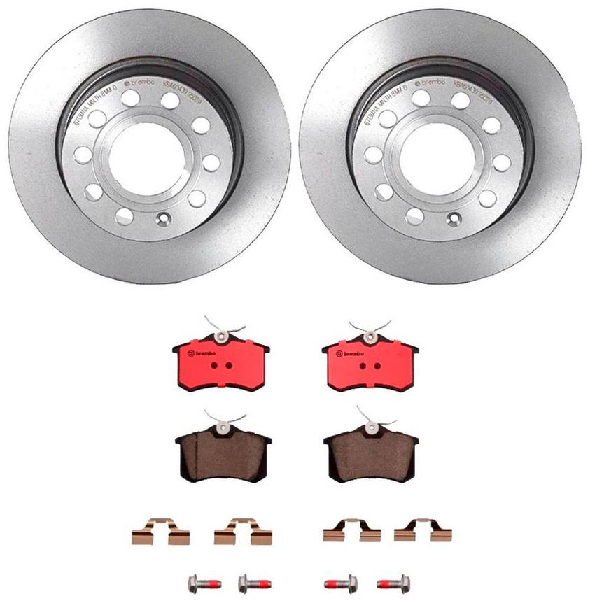 VW Brembo Brakes Kit – Pads and Rotors Rear (255mm) (Ceramic) 8E0698451L – Brembo 2859022KIT