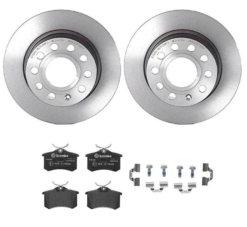 VW Brembo Brakes Kit – Pads and Rotors Rear (255mm) (Low-Met) 8E0698451L – Brembo 2859056KIT