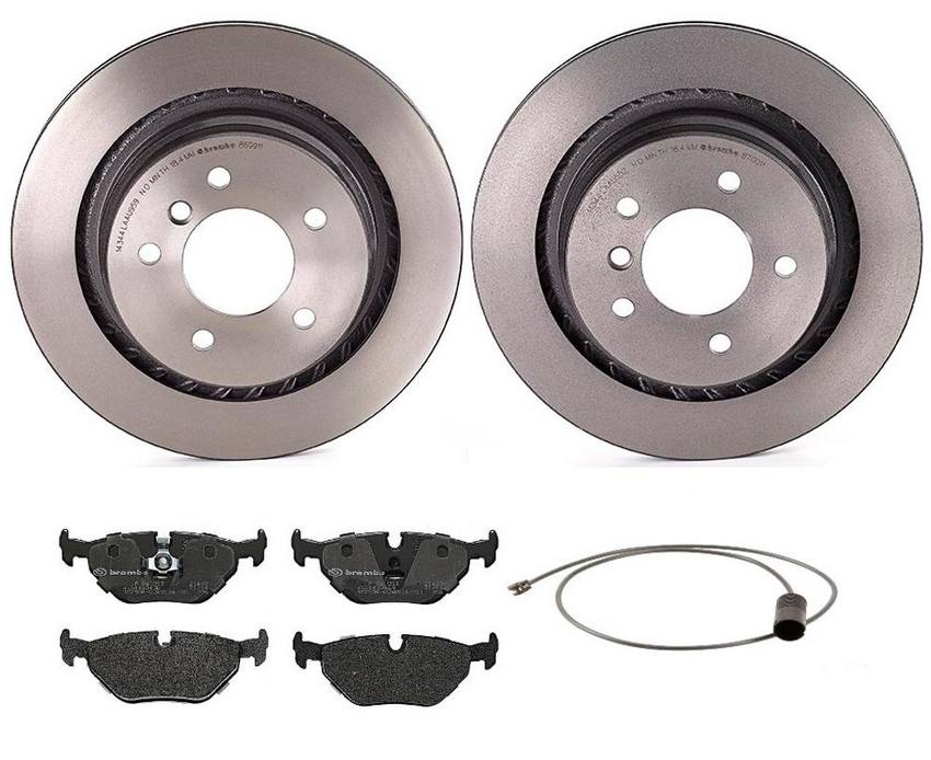 BMW SAAB Brake Kit – Brembo Pads and Rotors Rear (312mm) (Low-Met) 5058110 – Brembo 2859120KIT