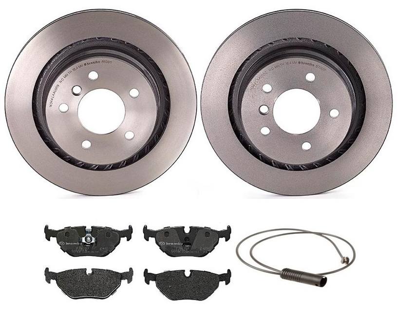 BMW SAAB Brake Kit – Brembo Pads and Rotors Rear (312mm) (Low-Met) 5058110 – Brembo 2859121KIT