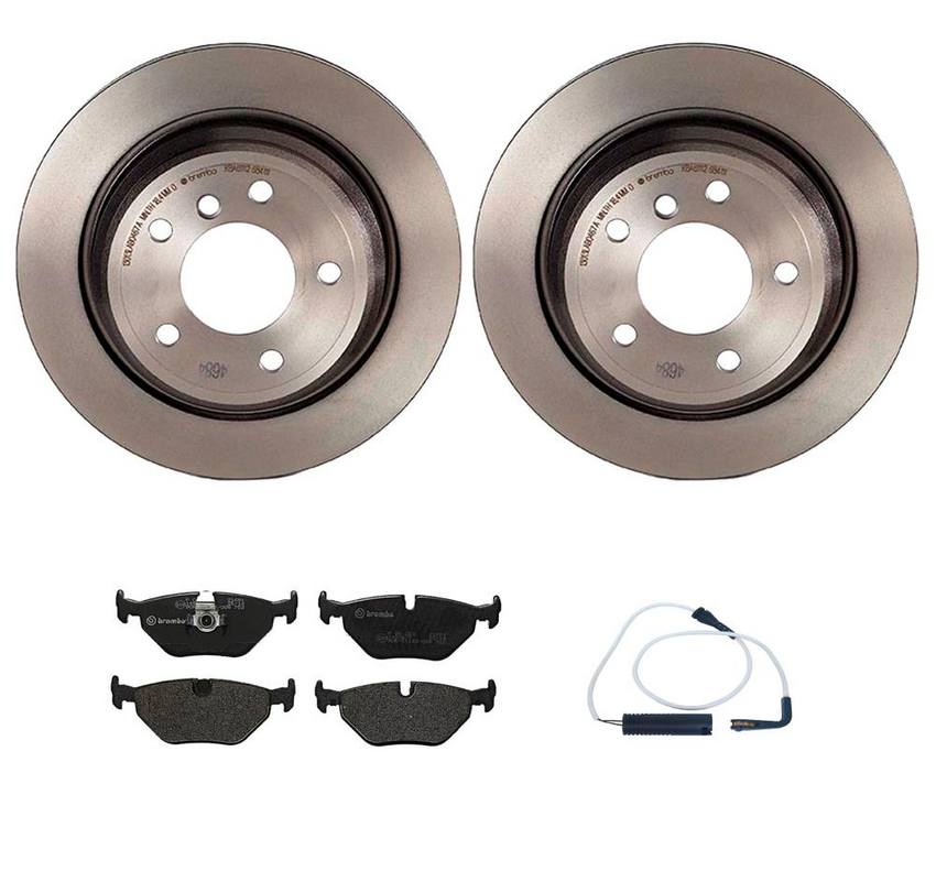 BMW Brembo Brake Kit – Pads and Rotors Rear (298mm) (Low-Met) 34351163066 – Brembo 2859179KIT