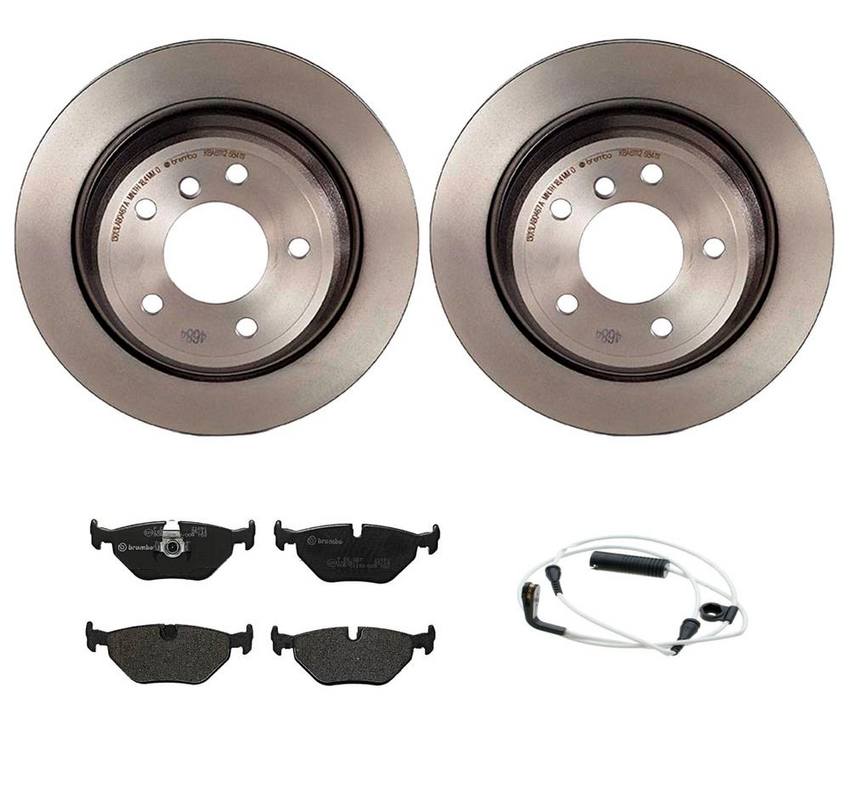 BMW Brembo Brake Kit – Pads and Rotors Rear (298mm) (Low-Met) 34351163207 – Brembo 2859204KIT