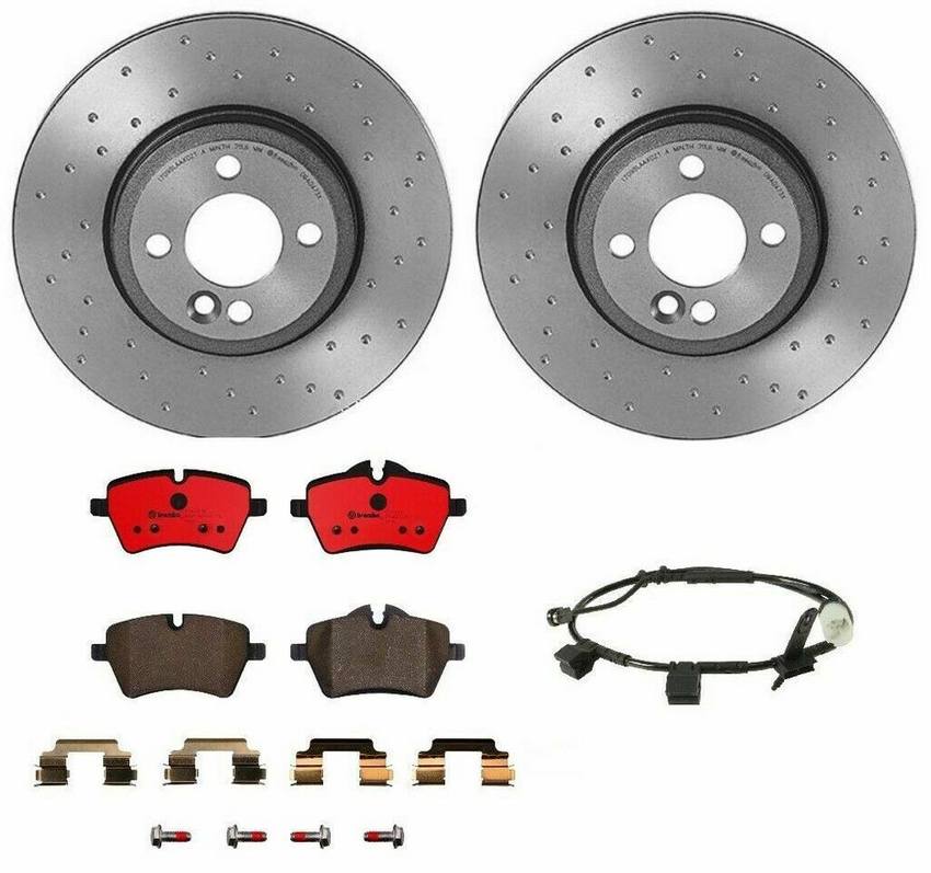 Mini Brakes Kit – Brembo Pads and Rotors Front (294mm) (Xtra) (Ceramic) 34356778175 – Brembo 2860319KIT