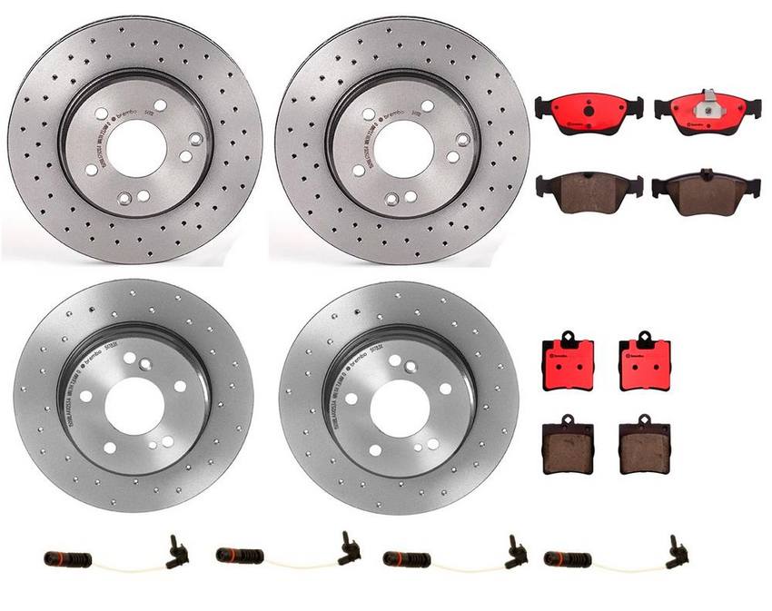 Brembo Brake Pads and Rotors Kit – Front and Rear (288mm/278mm) (Xtra) (Ceramic)