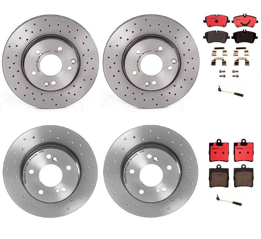 Brembo Brake Pads and Rotors Kit – Front and Rear (288mm/278mm) (Xtra) (Ceramic)